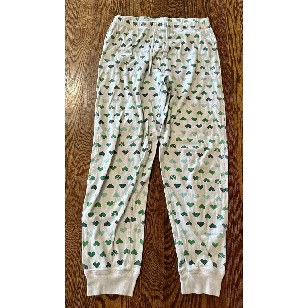 Primary Adult‎ St Patrick’s Day Pajama Set Small Top Medium Bottom Green Cotton